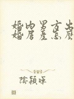 婚内男方出轨离婚房产怎么分割