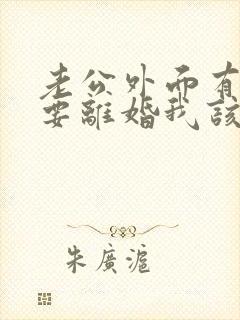 老公外面有女人要离婚我该怎么办