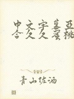 中文字幕亚洲综合久久蜜桃