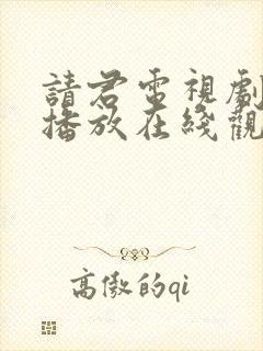 请君电视剧免费播放在线观看