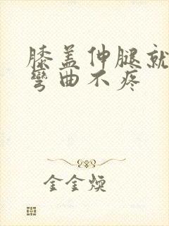 膝盖伸腿就疼,弯曲不疼