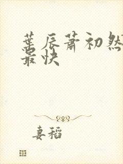 叶辰萧初然更新最快