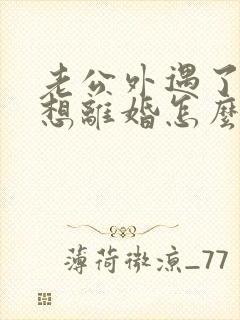 老公外遇了我不想离婚怎么办