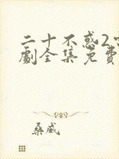 二十不惑2电视剧全集免费观看完整版