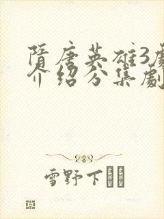 隋唐英雄3剧情介绍分集剧情介绍