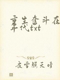 重生奋斗在八零年代txt封面