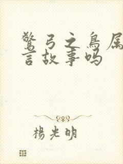 惊弓之鸟属于寓言故事吗封面