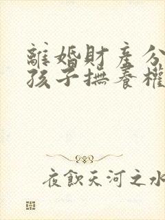 离婚财产分割和孩子抚养权问题封面