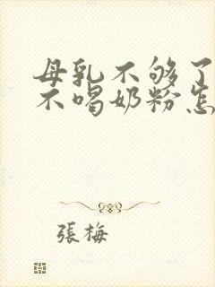 母乳不够了宝宝不喝奶粉怎么办