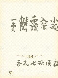 一挺而入小说免费阅读笔趣阁