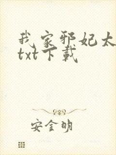 我家邪妃太嚣张txt下载
