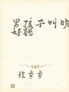 男孩子叫明什么好听