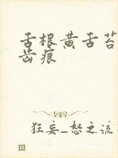 舌根黄舌苔白有齿痕