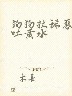 狗狗拉稀恶臭又吐黄水