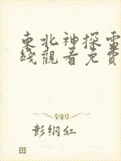 东北神探电影在线观看免费版高清