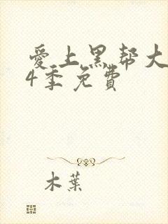 爱上黑帮大佬第4季免费