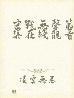 密战无声第40集在线观看免费播放