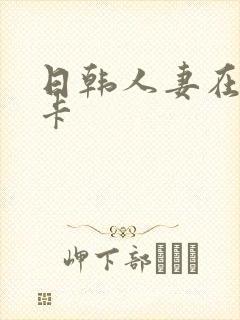 日韩人妻在线不卡