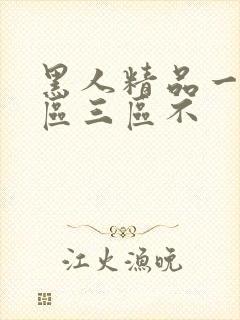 黑人精品一区二区三区不