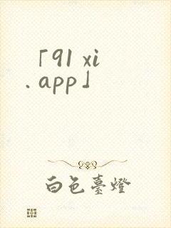 「91 xi . app」封面