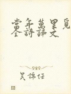 当年万里觅封侯全诗译文