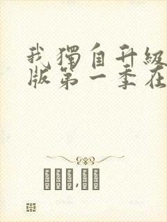 我独自升级中文版第一季在线观看