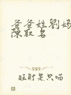 爸爸姓刘妈妈姓陈取名