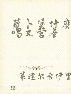 萝卜煲什么汤好喝又营养