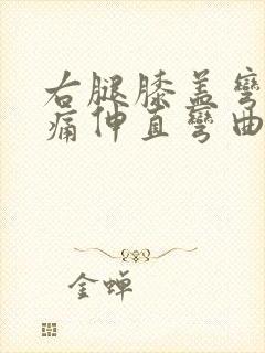 右腿膝盖弯曲疼痛伸直弯曲嘎嘎响