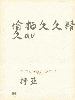 偷拍久久精品久久av封面