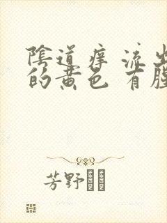 阴道痒 流出来的黄色 有腥臭味