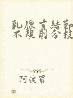 乳腺有结节形态不规则分枝状