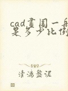 cad画图一般是多少比例