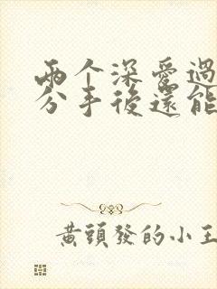 两个深爱过的人分手后还能做朋友吗