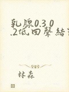 乳腺0.3 0.2低回声结节