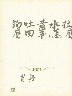 狗吐黄水拉稀怎么回事,怎么治疗