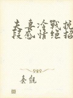 夫妻冷战挽回一段感情绝招