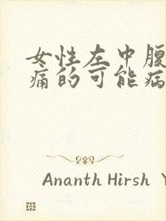 女性左中腹部疼痛的可能病因封面