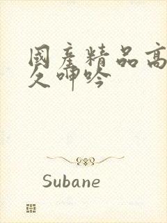 国产精品高潮久久呻吟