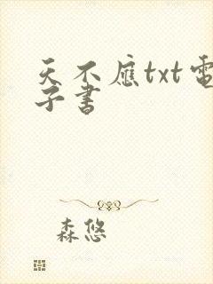 天不应txt电子书封面