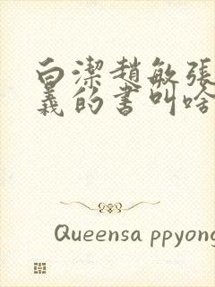 白洁赵敏张倩高义的书叫啥名