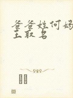 爸爸姓何妈妈姓王取名