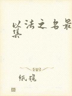 以法之名最后一集