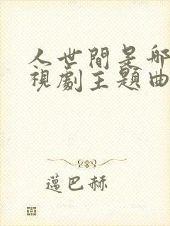 人世间是哪个电视剧主题曲