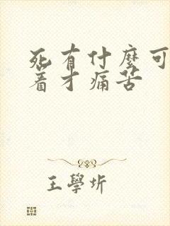 死有什么可怕活着才痛苦封面