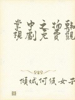 掌中之物韩剧电视剧免费观看全集