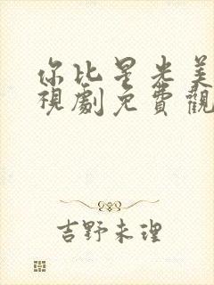 你比星光美丽电视剧免费观看完整版封面