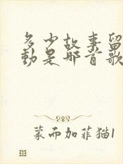 多少故事留下感动是哪首歌的歌词