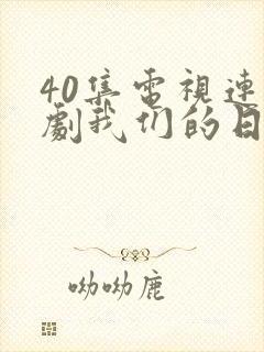 40集电视连续剧我们的日子