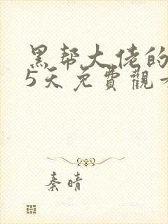 黑帮大佬的365天免费观看全集第三季